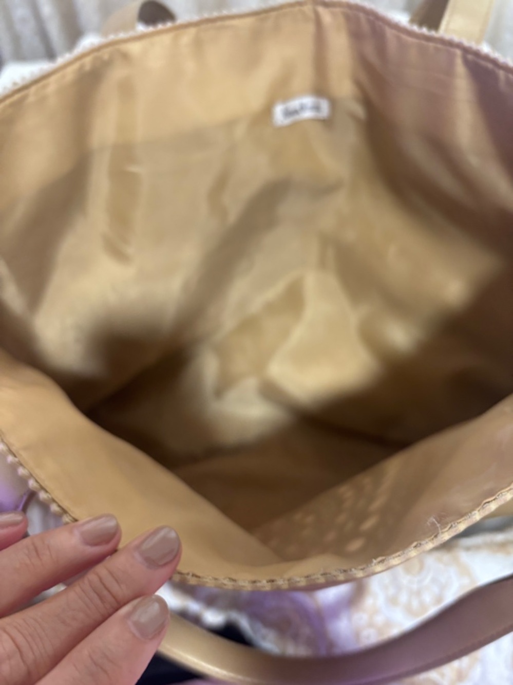 Neiman Marcus Metallic Gold Laser-Cut Tote - Picture 3 of 6
